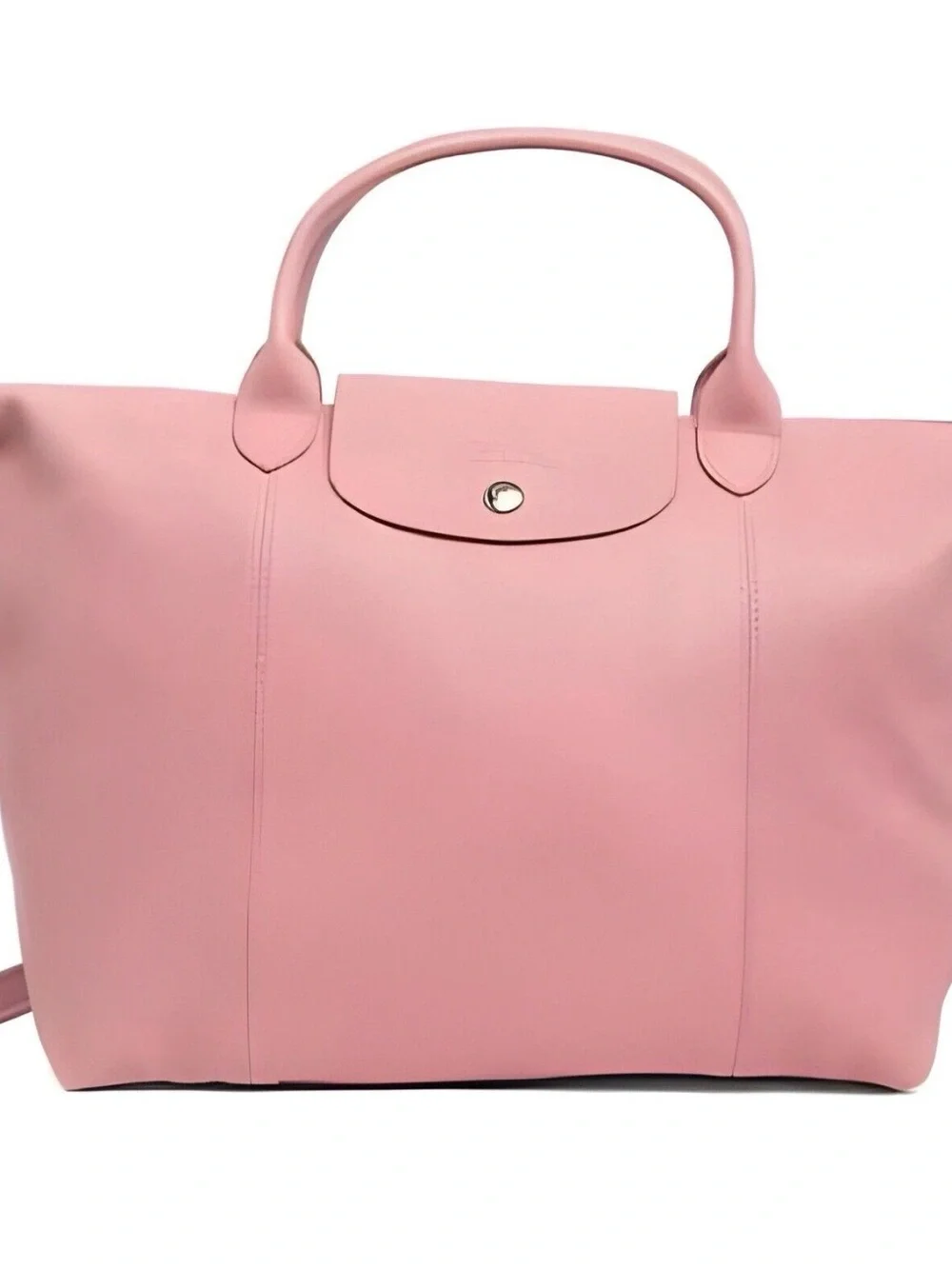 Longchamp Le Pliage Cuir Leather Shoulder Bag in Blush